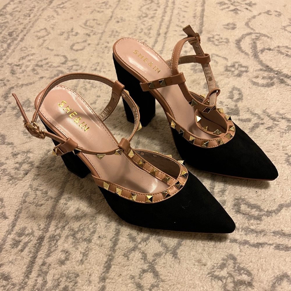 She&In Studded Heels